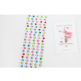 4 Sheets Stars Hearts DIY Crystal Rhinestone Sticker Jewels Gems Sticker Set for Kids