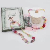 500PCS DIY Bracelet Colorful Crystal Beads 24 Compartments PVC Box Set Jewelry Making Kit for Kids Gifts