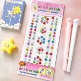 3 Sheets Flower DIY Crystal Rhinestone Sticker Jewels Gems Sticker Set for Kids