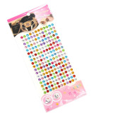 5 Sheets Colorful Hearts Flower Stars Circles DIY Crystal Rhinestone Sticker Jewels Gems Sticker Set for Kids