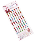 5 Sheets Flower Star Heart DIY Crystal Rhinestone Sticker Jewels Gems Sticker Set for Kids