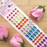 75PCS Colourful Drop Shape Pearls DIY Crystal Rhinestone Sticker Jewels Gems Sticker Set for Kids