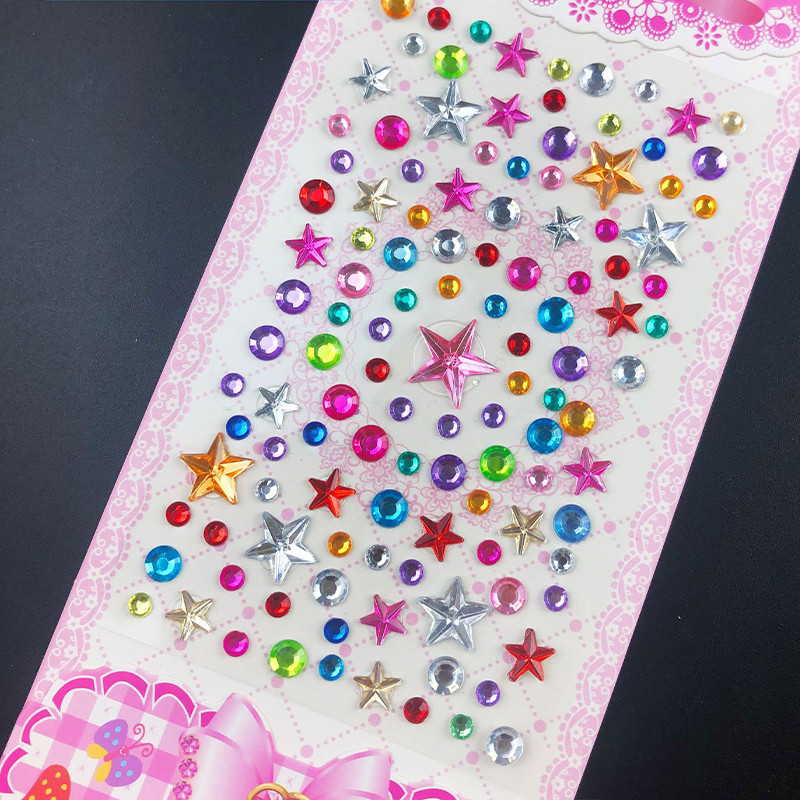 50PCS Sheets Heart Crowns DIY Crystal Rhinestone Sticker Jewels Gems ...