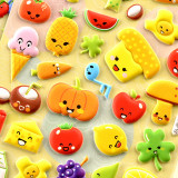 4 Sheets Cartoon Fruits Watermelon 3D Foam Puffy Sticker for Kids Toddler