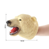 Wild Animal Hand Puppet Toys Rubber Realistic Head Toys for Kids Gift