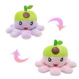 The Original Reversible Fruits Octopus Double Faced Expression Patented Design Soft Stuffed Plush Animal Doll Toy