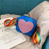 Sequins Heart Love Rainbow Shoulder Bags