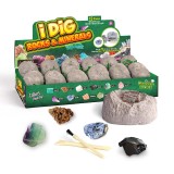 12PCS Crystal Gemstone Fossils Discovery Dig Kit Science Education Toys For Kids Teens