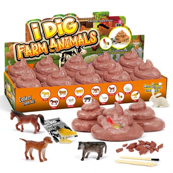 12PCS Farm Horse Dog Discovery Dig Kit Science Education Toys For Kids Teens