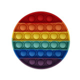 Rainbow Circle Geometry Pop It Fidget Toy Push Pop Bubble Sensory Fidget Toy Stress Relief For Kids & Adult