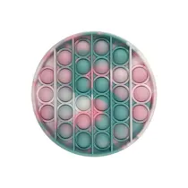 Multicolor Tie-dyed Circle Pop It Fidget Toy Push Pop Bubble Sensory Fidget Toy Stress Relief For Kids & Adult