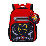 Students Primary School Backpack Spider Man Captain America Schoolbags With Coin Purse