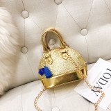 Sequins Shining Stars Shell Shoulder Chain Bags With Tassel Hanging