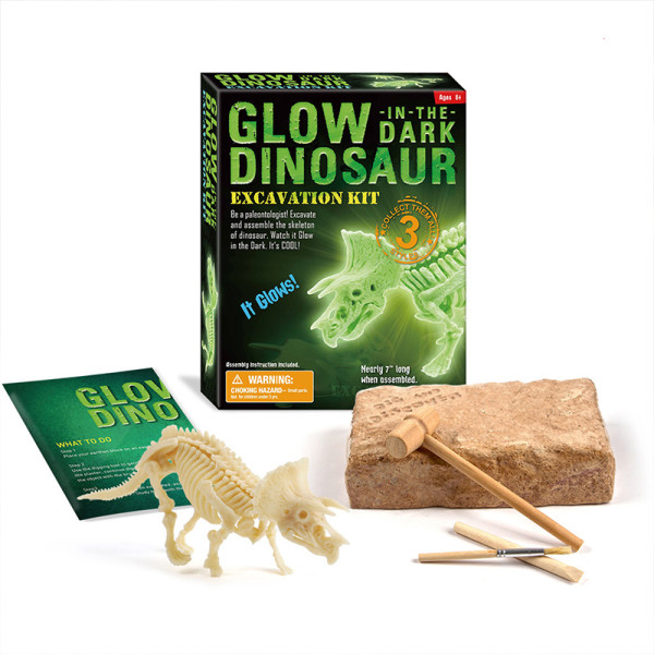 Luminous Dinosaur Triceratops Discovery Dig Kit Science Education Toys For Kids Teens