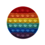 Rainbow Circle Geometry Pop It Fidget Toy Push Pop Bubble Sensory Fidget Toy Stress Relief For Kids & Adult