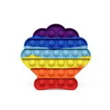Rainbow Shell Pop It Fidget Toy Push Pop Bubble Sensory Fidget Toy Stress Relief For Kids & Adult