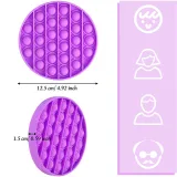 Rainbow Circle Geometry Pop It Fidget Toy Push Pop Bubble Sensory Fidget Toy Stress Relief For Kids & Adult