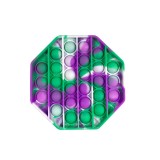 Octagon Tie-dyed Color Pop It Fidget Toy Push Pop Bubble Sensory Fidget Toy Stress Relief For Kids & Adult