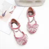 Kid Girl Glitter Jewelry Bowknot Princess Dress Shoes