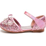 Kid Girl Glitter Jewelry Bowknot Princess Dress Shoes