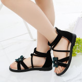 Kid Girl 3D Flower Cut Out Open-Toed Soft Bottom Sandals Shoes
