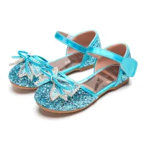 Kid Girl Glitter Jewelry Bowknot Princess Dress Shoes