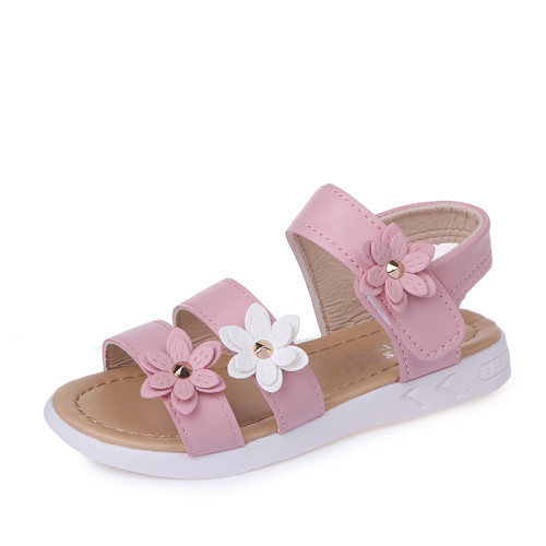 Kid Girl 3D Flowers Roman Sandals Shoes