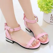 Kid Girl 3D Jewelry Sequins Butterfly Open-Toed Sandals Shoes