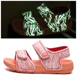 Kid Boy Girl Luminous Velcro Veins Outdoor Beach Sandals Shoes