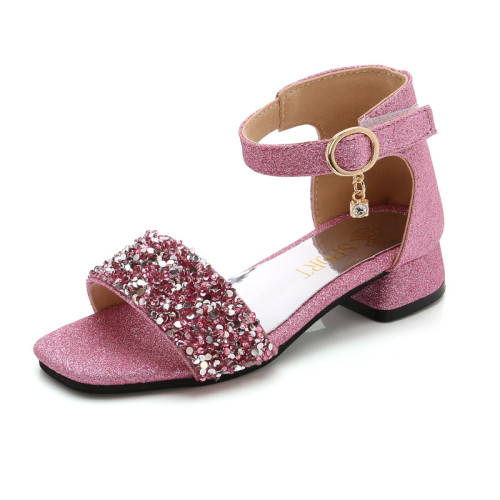 Kid Girl Sequins Open-Toed Soft Bottom Sandals Shoes