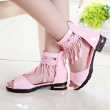 Kid Girl Lace Tassel Open-Toed Sandals Shoes