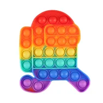 Run Among us Pop It Fidget Toy Push Pop Bubble Sensory Fidget Toy Stress Relief For Kids & Adult