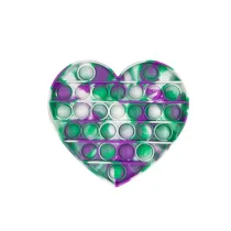 Tie dye Heart Pop It Fidget Toy Push Pop Bubble Sensory Fidget Toy Stress Relief For Kids & Adult