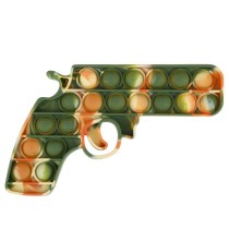 Green Camouflage Handgun Pop It Fidget Toy Push Pop Bubble Sensory Fidget Toy Stress Relief For Kids & Adult