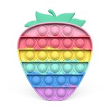 Rainbow Strawberry Pop It Fidget Toy Push Pop Bubble Sensory Fidget Toy Stress Relief For Kids & Adult
