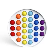 Rainbow Circle Pop It Fidget Toy Push Pop Bubble Sensory Fidget Toy Stress Relief For Kids & Adult