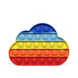 Rainbow Cloud Pop It Fidget Toy Push Pop Bubble Sensory Fidget Toy Stress Relief For Kids & Adult
