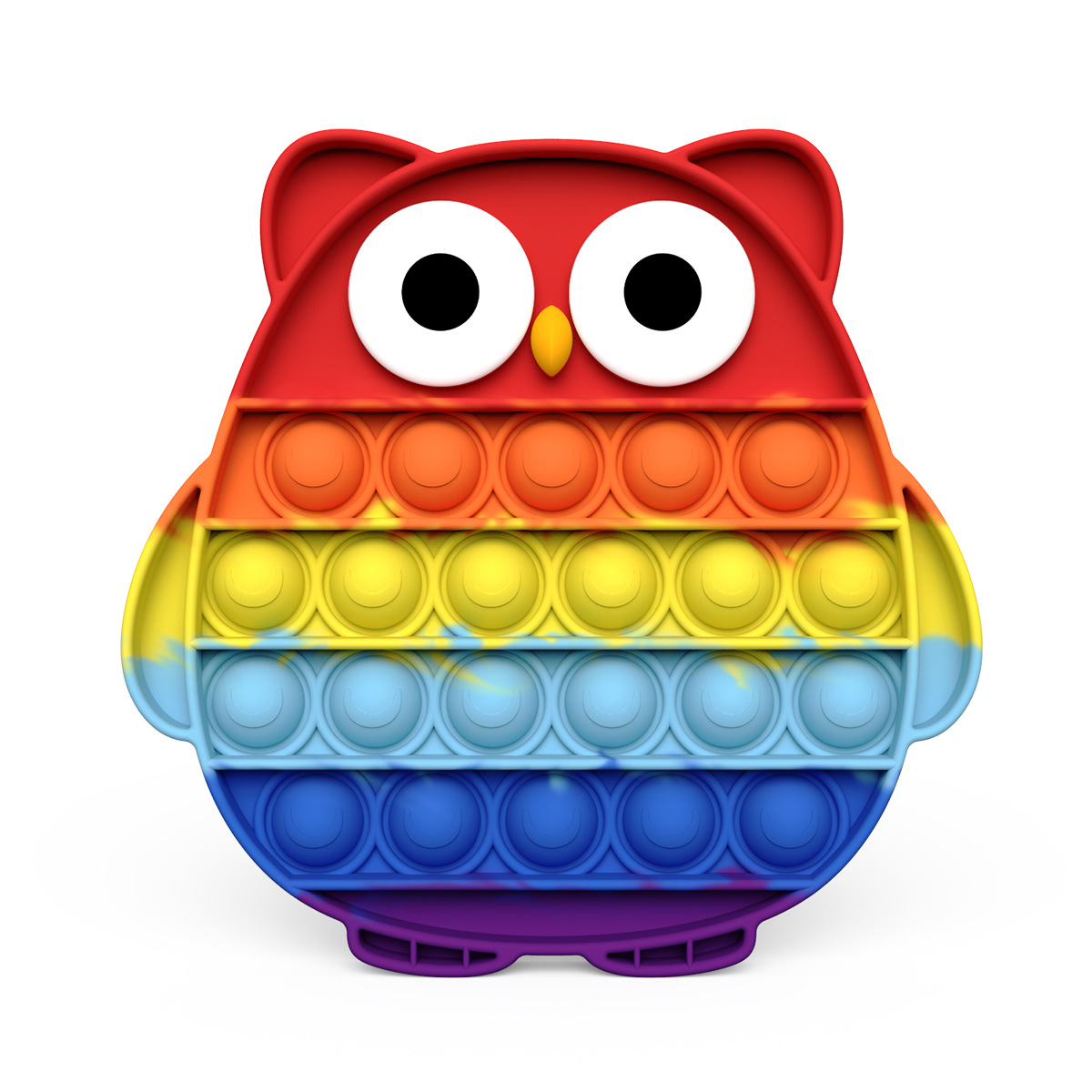Rainbow Owl Pop It Fidget Toy Push Pop Bubble Sensory Fidget Toy Stress Relief For Kids & Adult