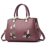 Women Embroidered Bees Crossbody Shoulder Large Tote Handbags