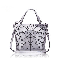 Women Shoulder Bags Luminous Holographic Geometric Large Tote Handbags
