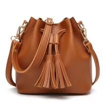 Women Tassel Bucket Tote Bags Handbag