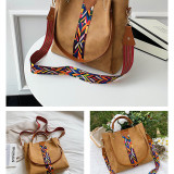 Women Crossbody Wide Colorful Strap Large Tote Bags