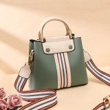 Women Shoulder Bags Striped Panel Large Tote Bags