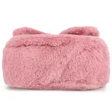 Women Crossbody Clip Plush Rabbit Ear Handbag