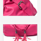 Women Shoulder Bags Soft Leather Pendant Large Tote Handbags
