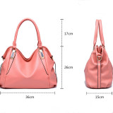 Women Solid Color Handbag Crossbody PU Large Tote Bags
