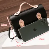 Women Crossbody Color Block PU Square Handbags