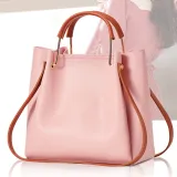 Women Shoulder Bags Solid Color Bucket Large Tote Bags