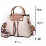 Women Shoulder Bags Striped Panel Large Tote Bags