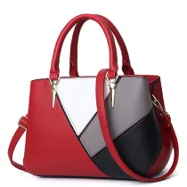 Women Shoulder Bags Crossbody Mulitcolor Matching PU Large Tote Bags
